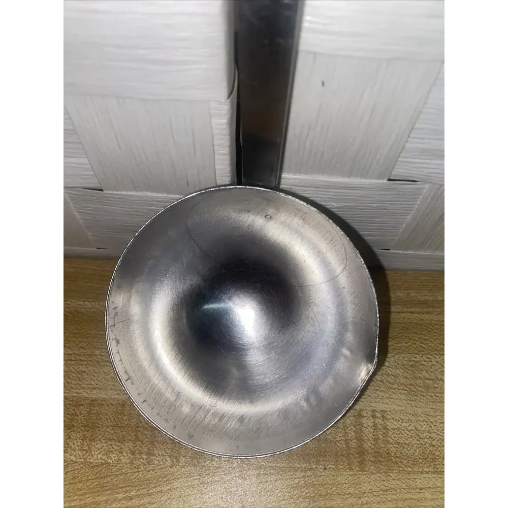 VTG Marcrest Quality Stainless Steel 4oz Soup Ladle Brass Riveted Wood Handle